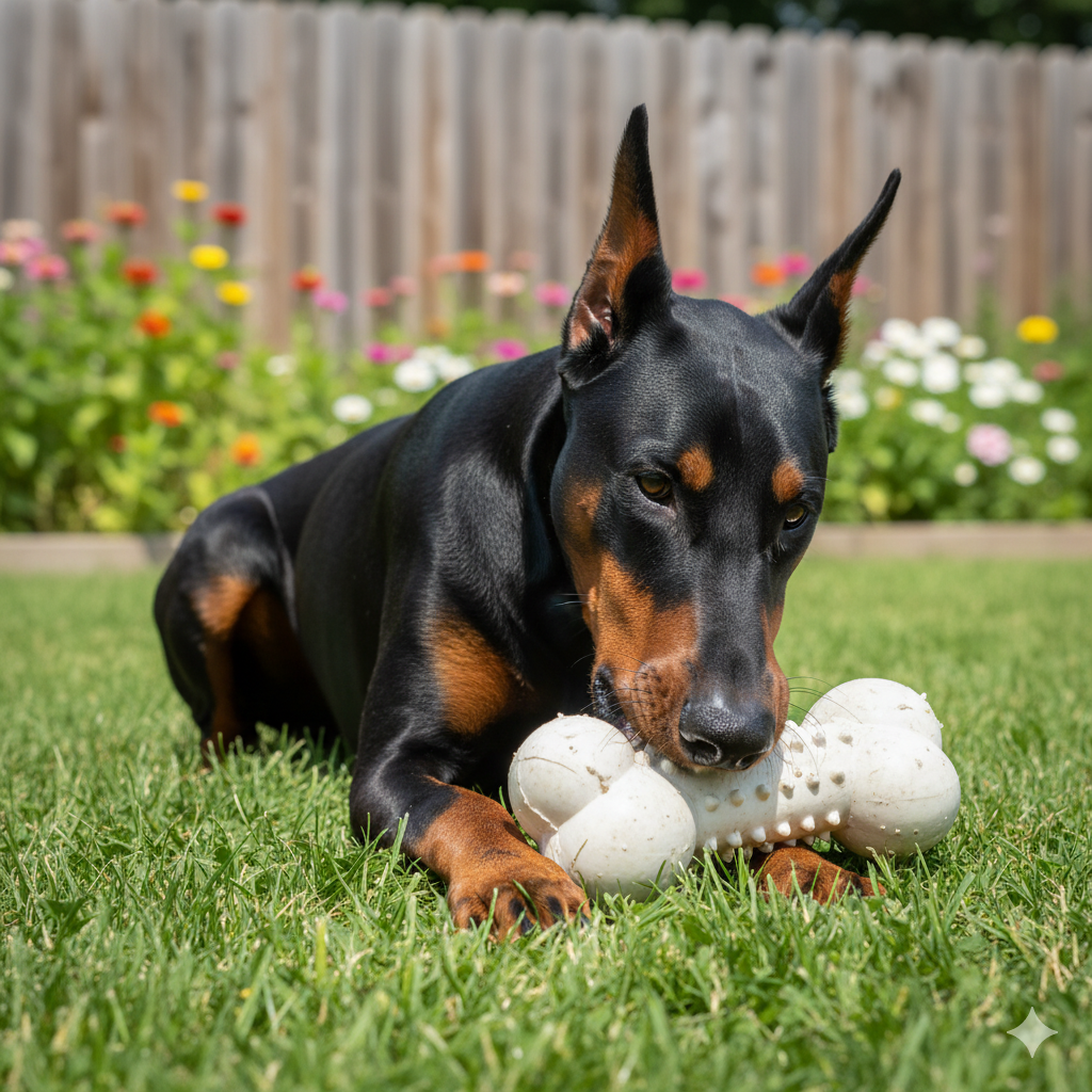 dorbeman comendo osso